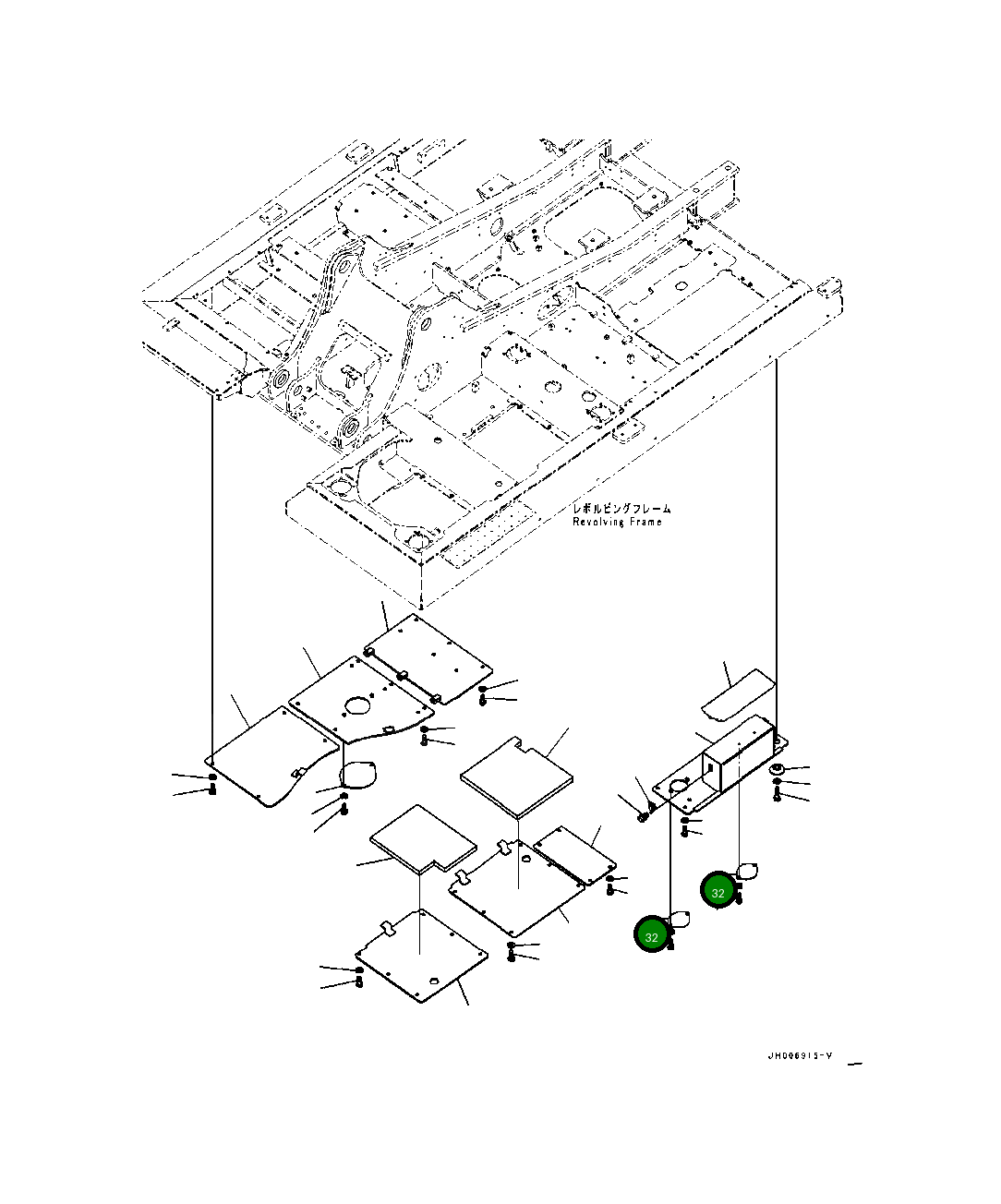 Крышка 20Y-54-85990  Komatsu