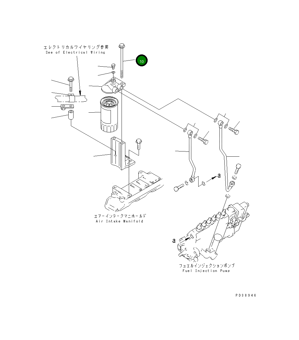Болт 01436-01080 Komatsu