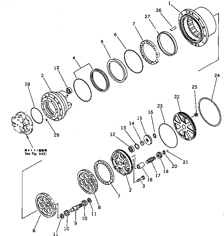 Кольцо уплотнительное (O-Ring) TZJP2401-P26-9  Komatsu