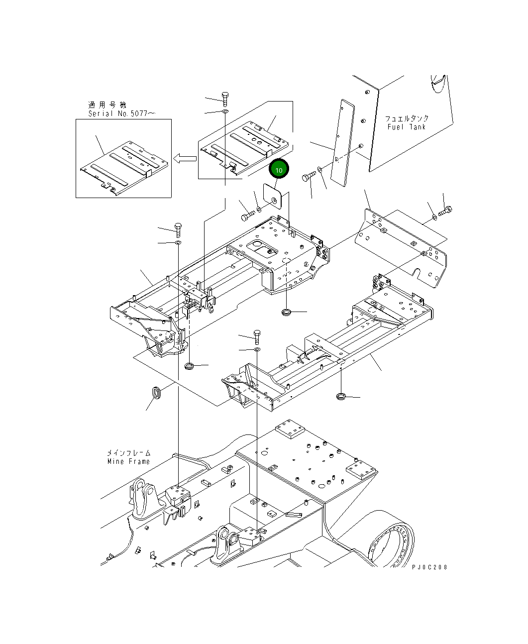 Крышка 11Y-54-13150  Komatsu