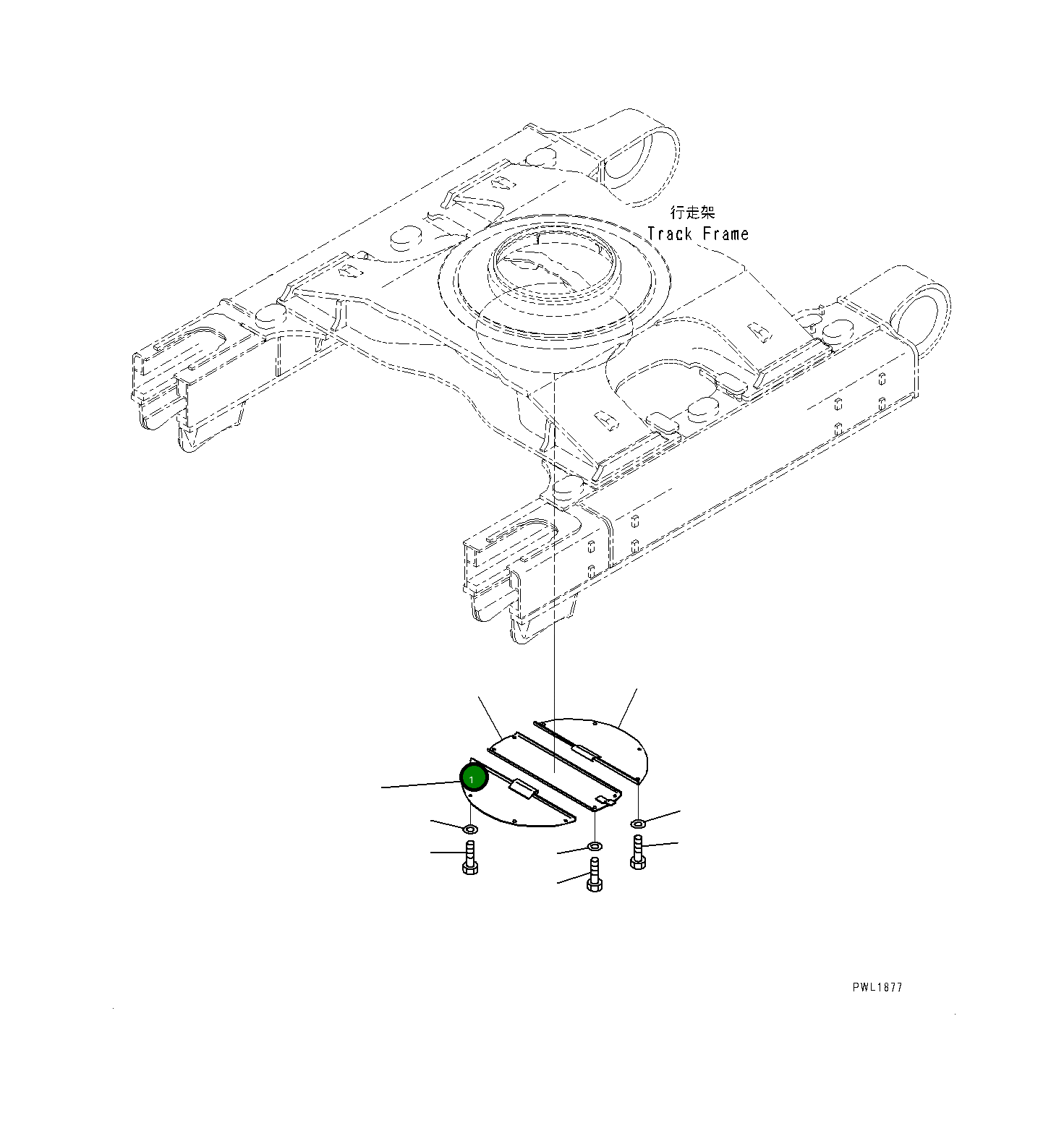 Крышка 21M-30-12410  Komatsu