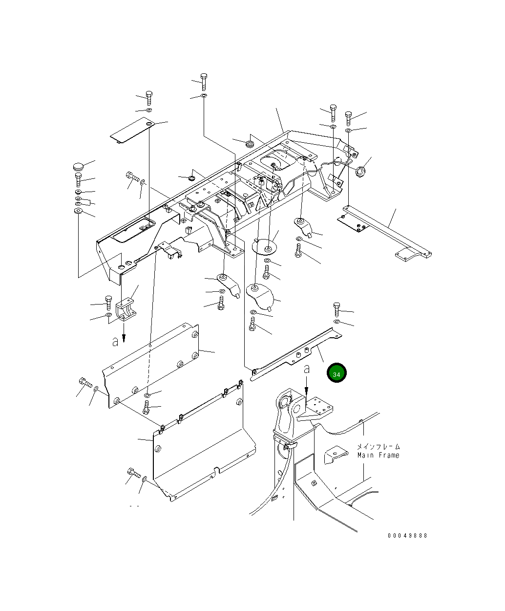 Крышка 134-21-66110 Komatsu