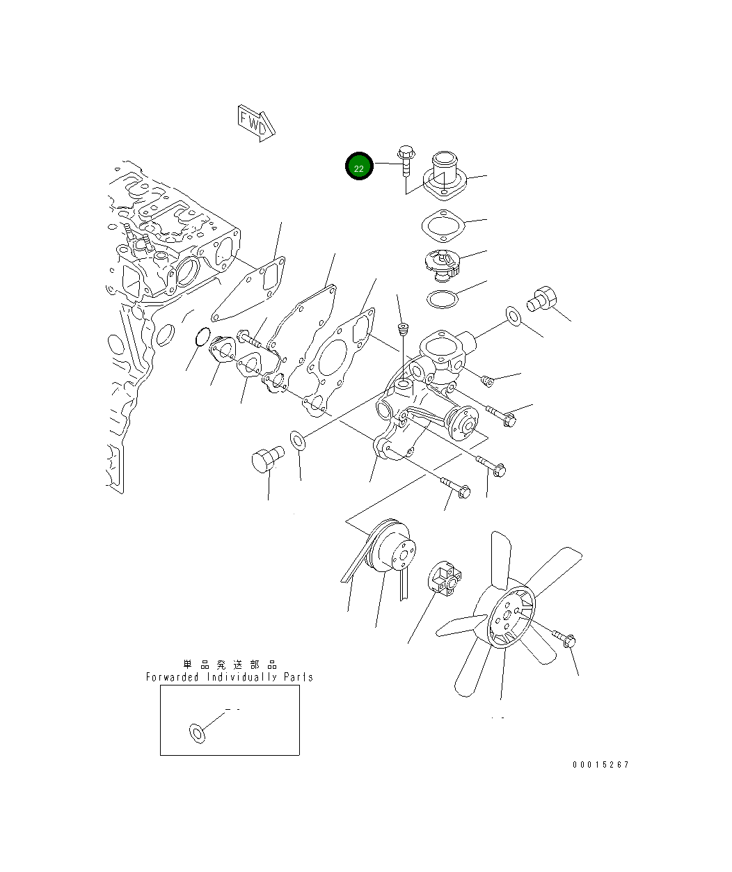 Болт YM26106-080202 Komatsu