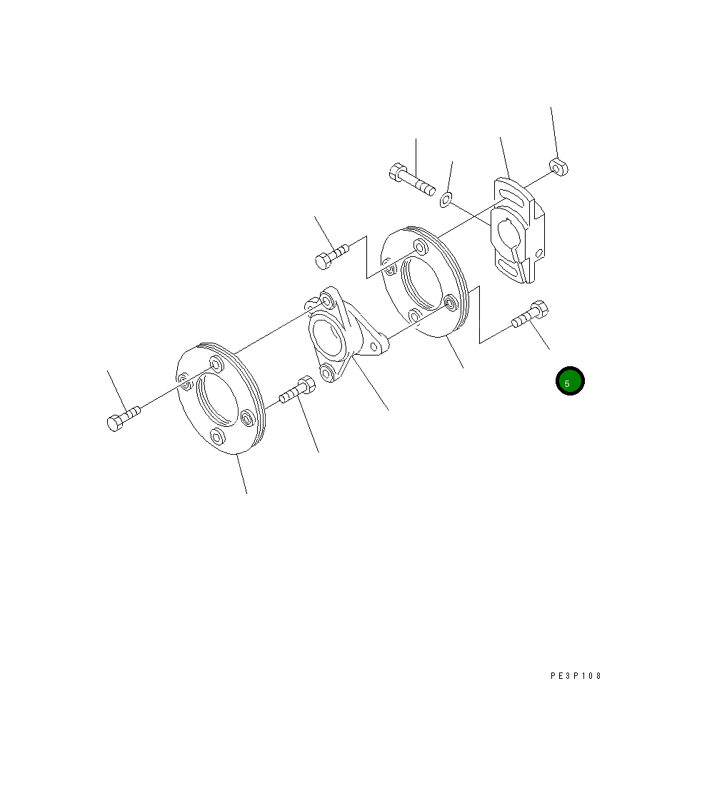 Болт DK156633-4900 Komatsu