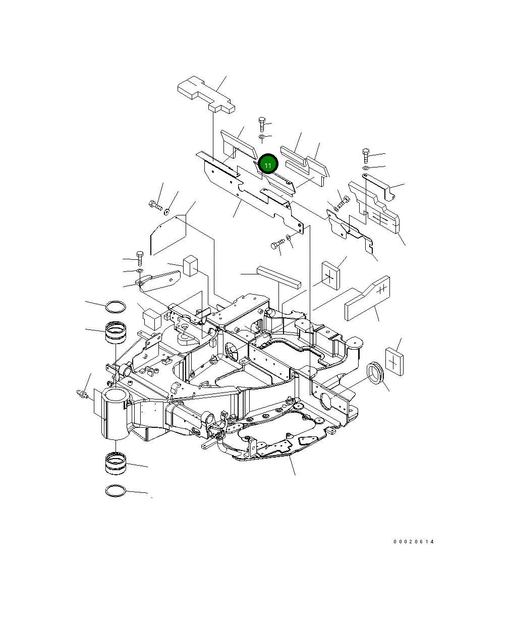 Крышка 22L-46-27181 Komatsu