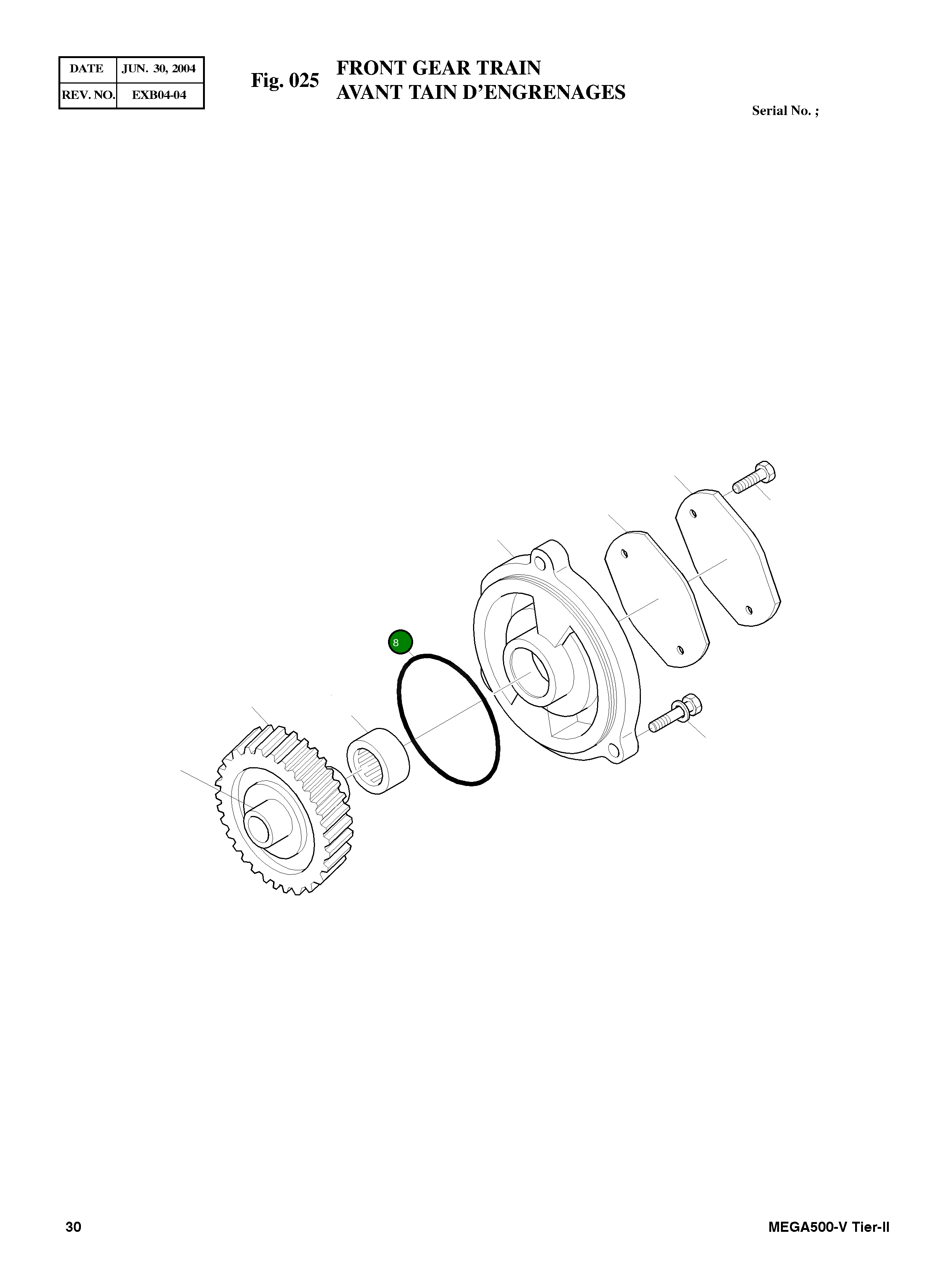 Кольцо уплотнительное (O-Ring) 3883042 Komatsu