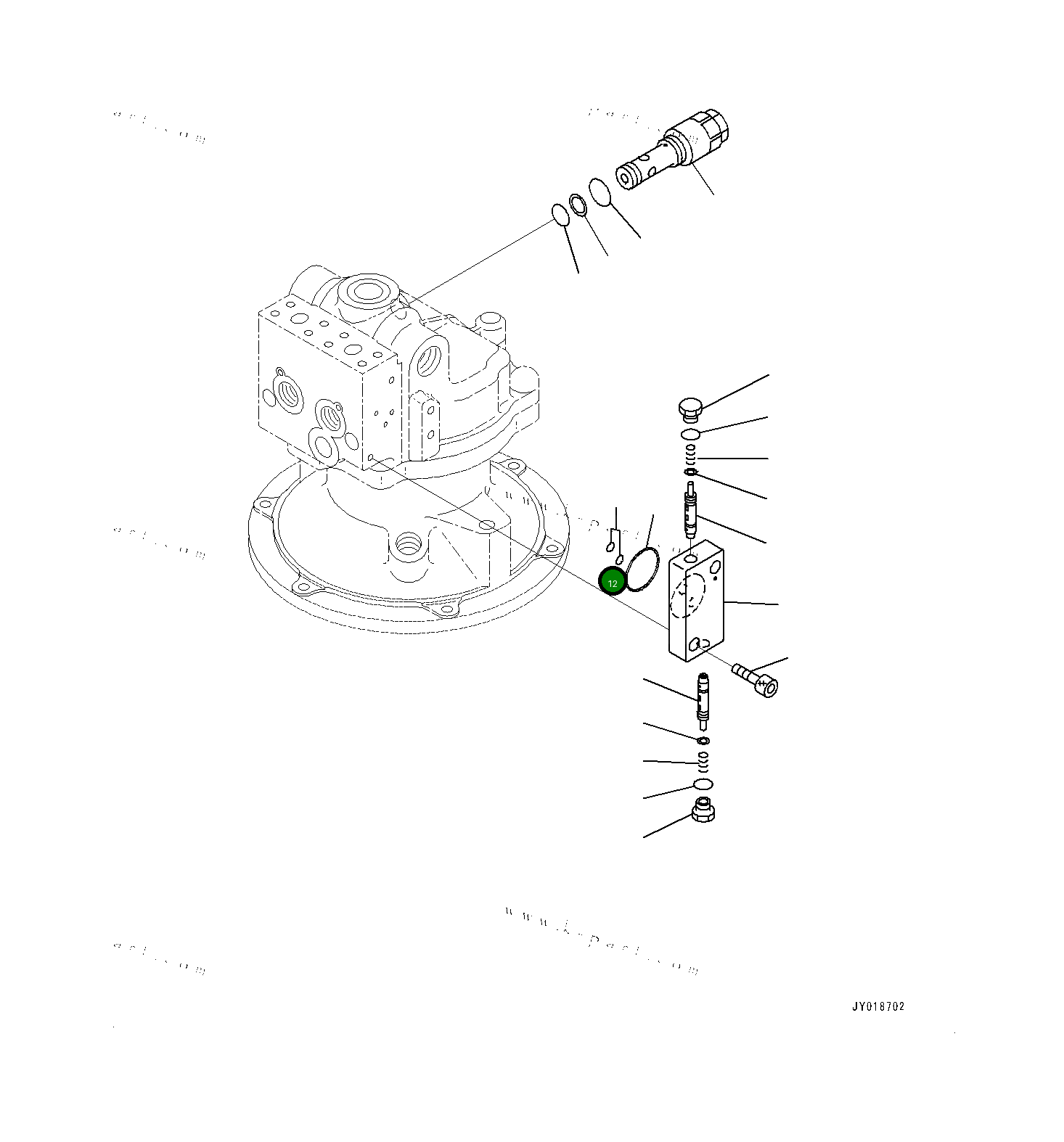 Кольцо уплотнительное (O-Ring) 07000B1009 Komatsu