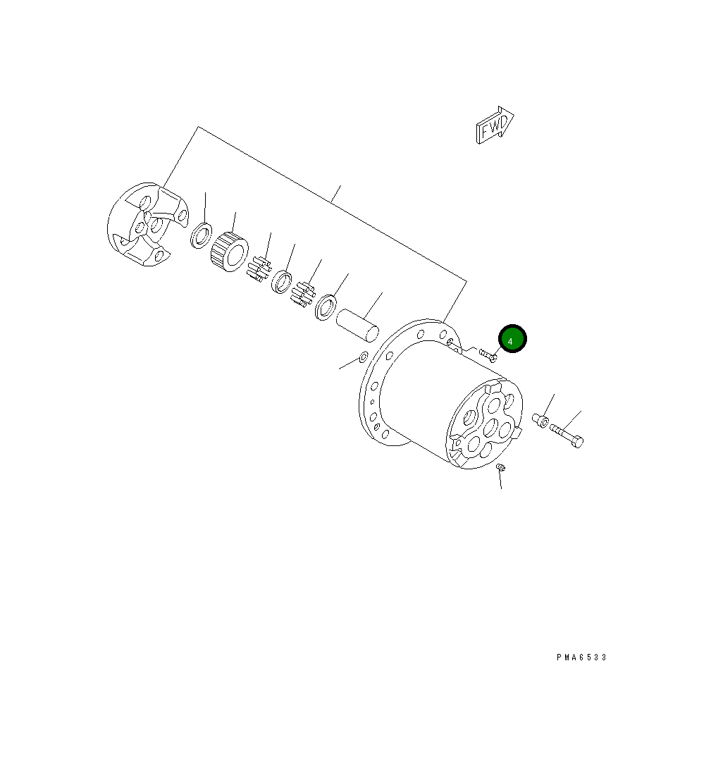 Болт 20E-23-K1210  Komatsu