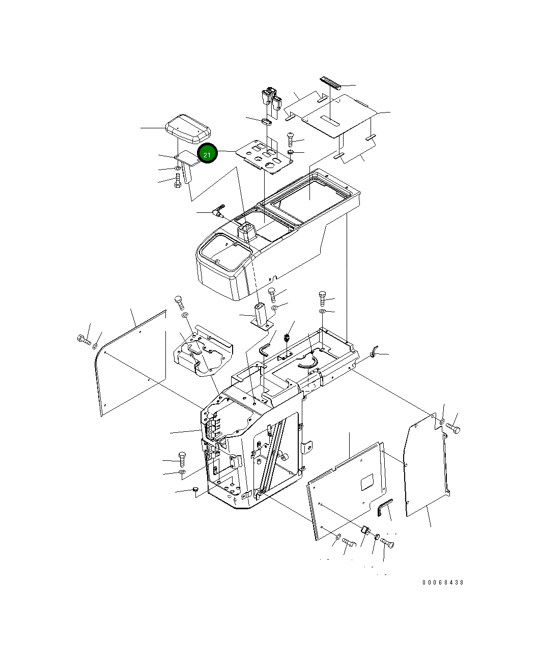 Крышка 418-U77-4461 Komatsu