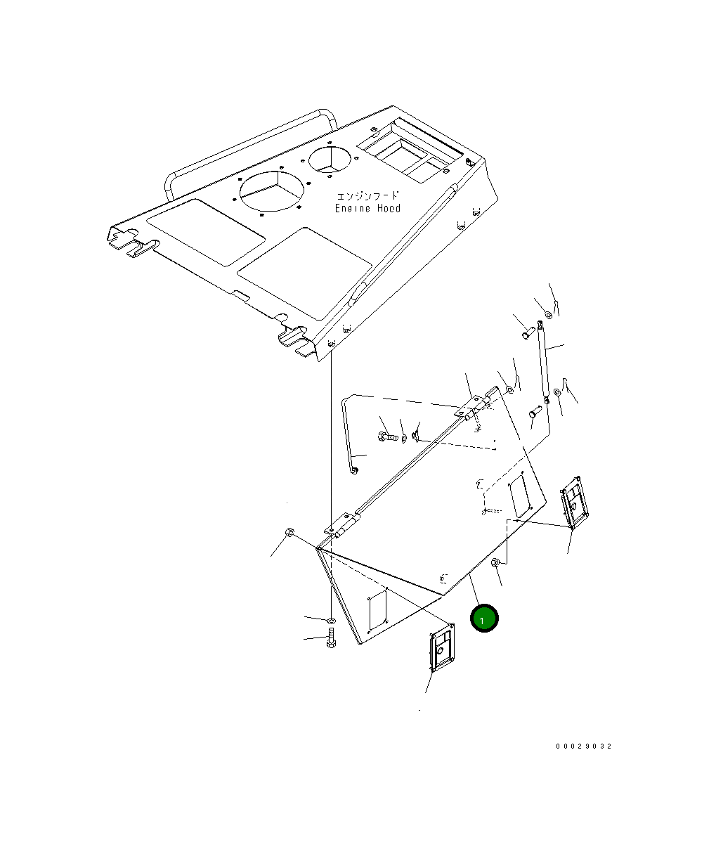 Крышка 154-54-72920  Komatsu