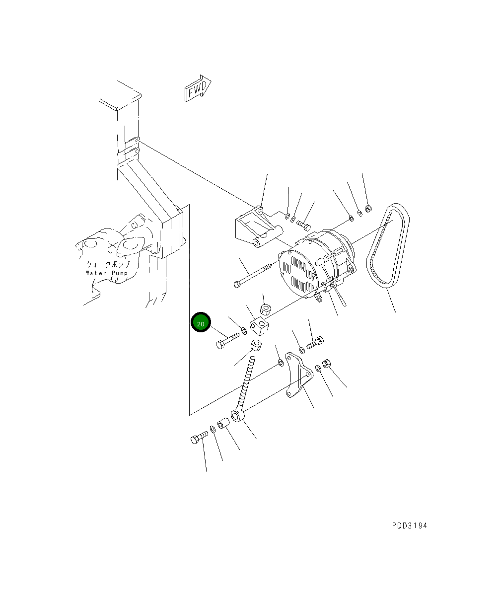 Болт 01050-51255 Komatsu