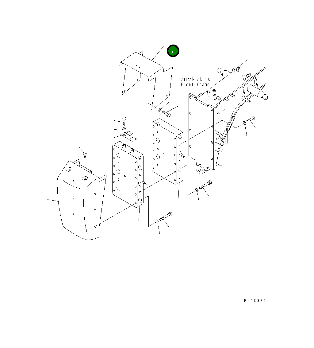 Крышка 23D-54-33230 Komatsu