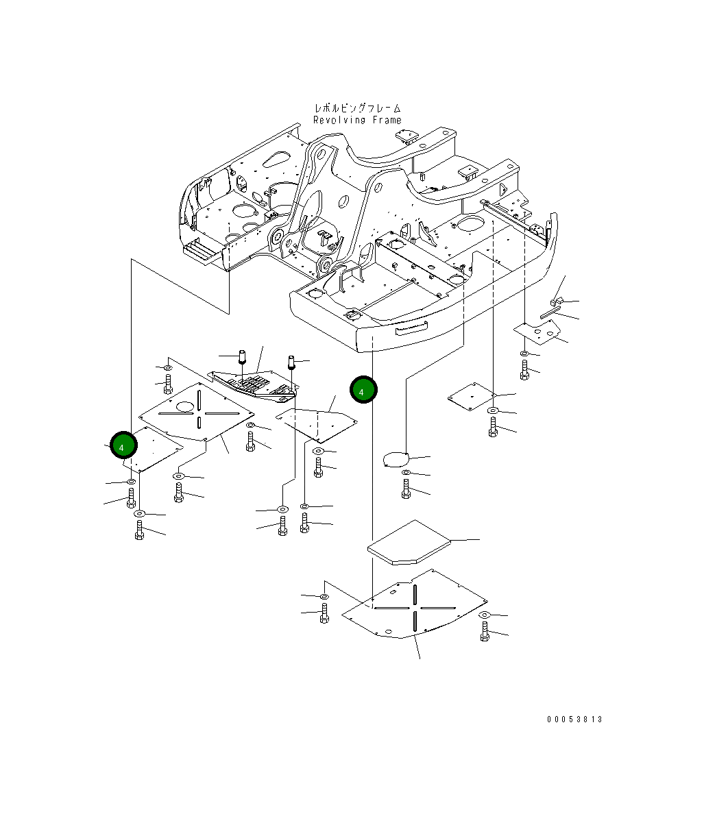 Крышка 22U-54-24641 Komatsu