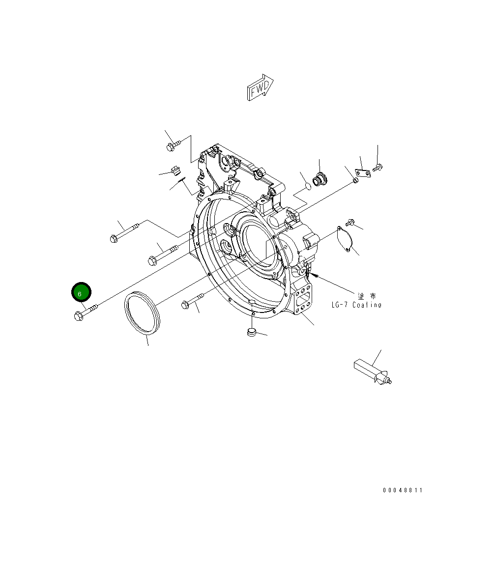 Болт 6736-21-5350 Komatsu
