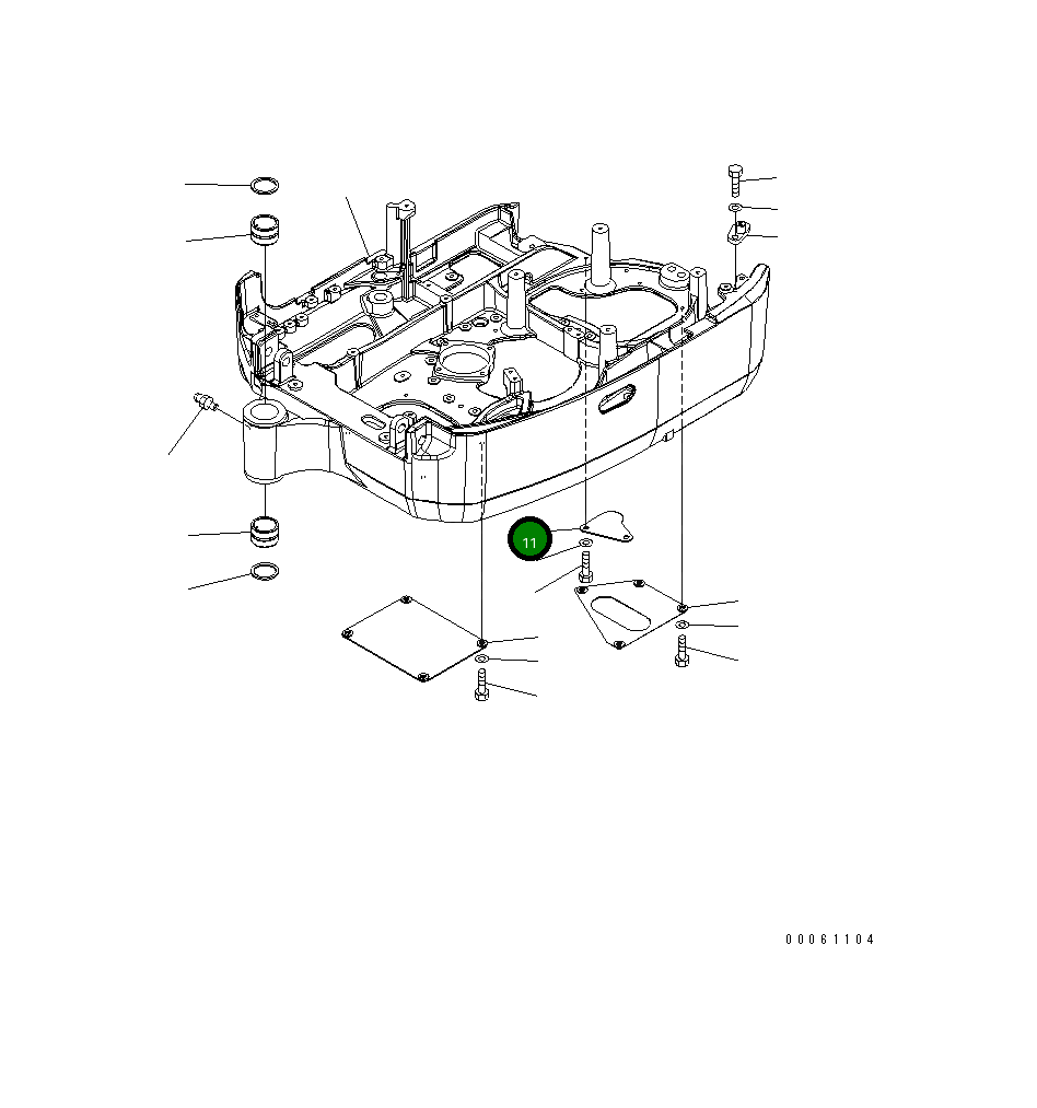 Крышка 22J-46-25180 Komatsu
