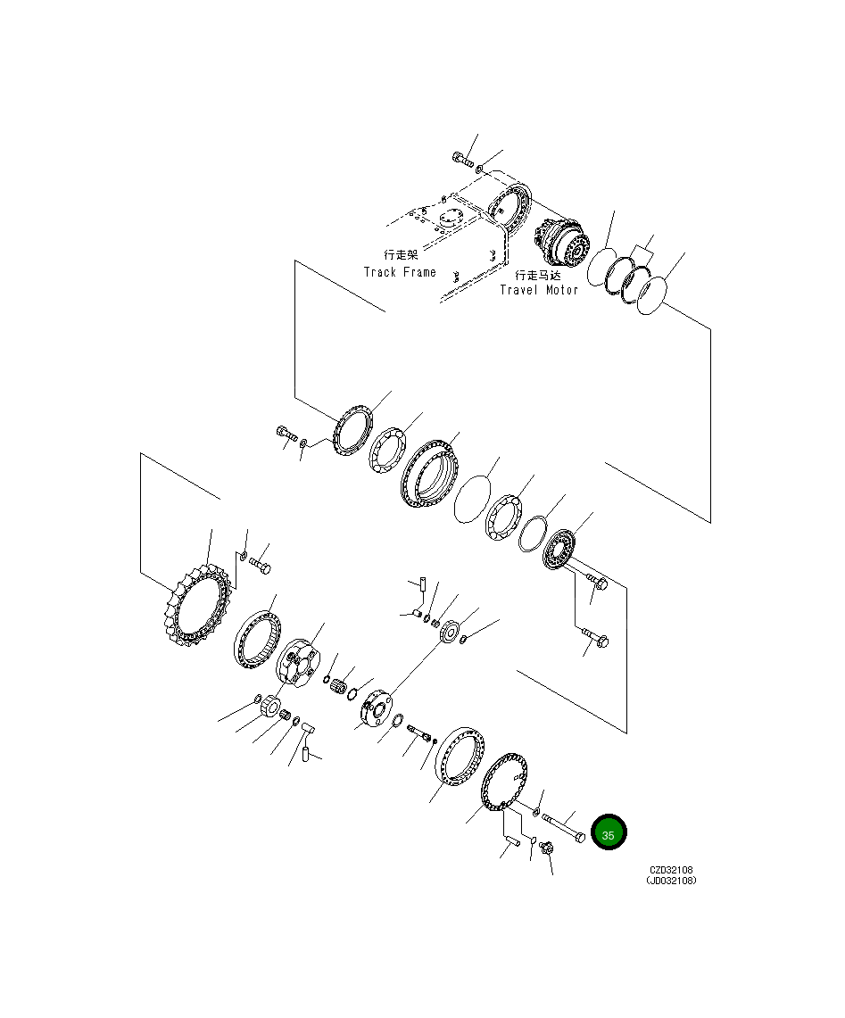Болт 208-27-52341 Komatsu
