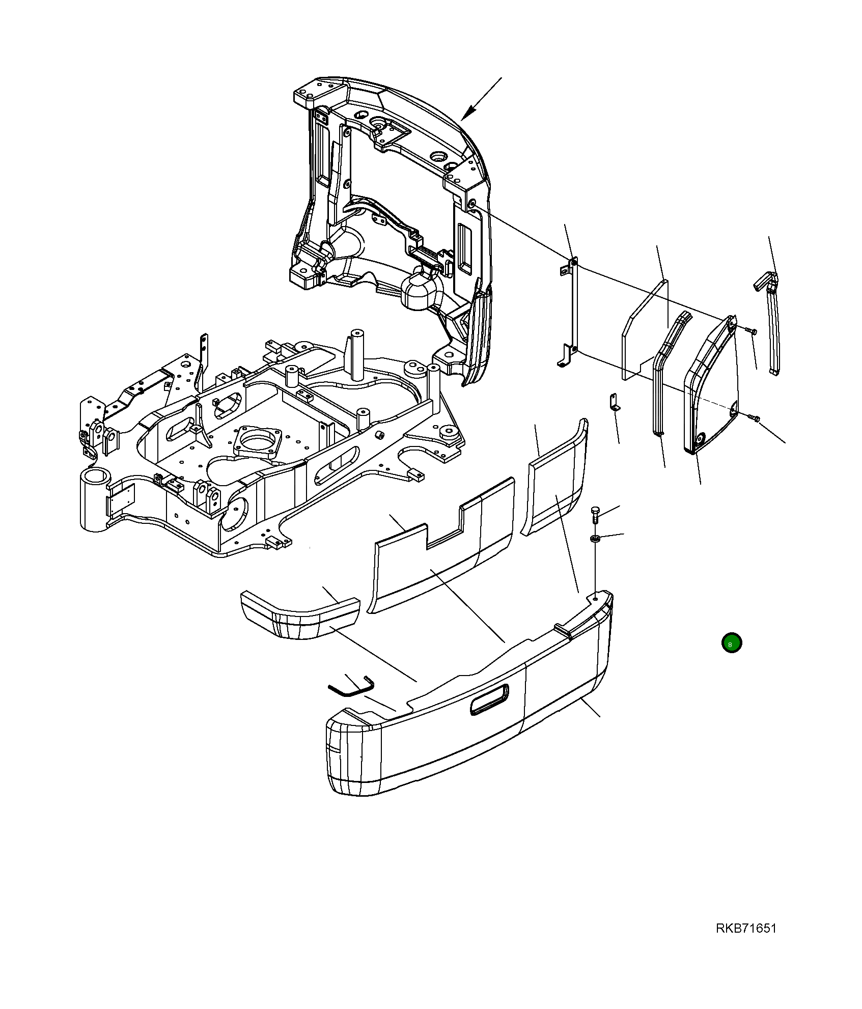 Крышка 22J-54-R5313 Komatsu