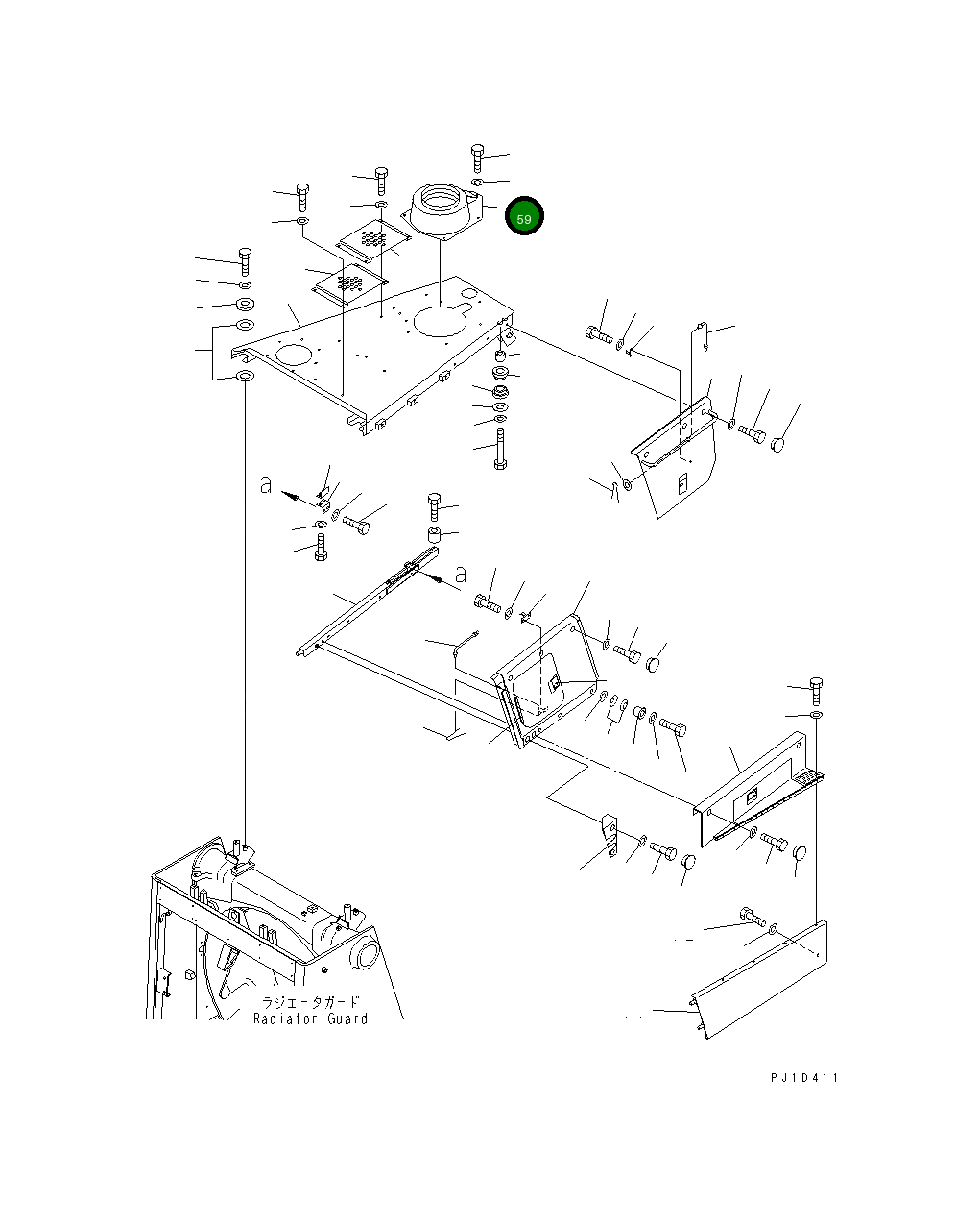 Крышка 195-54-68371 Komatsu