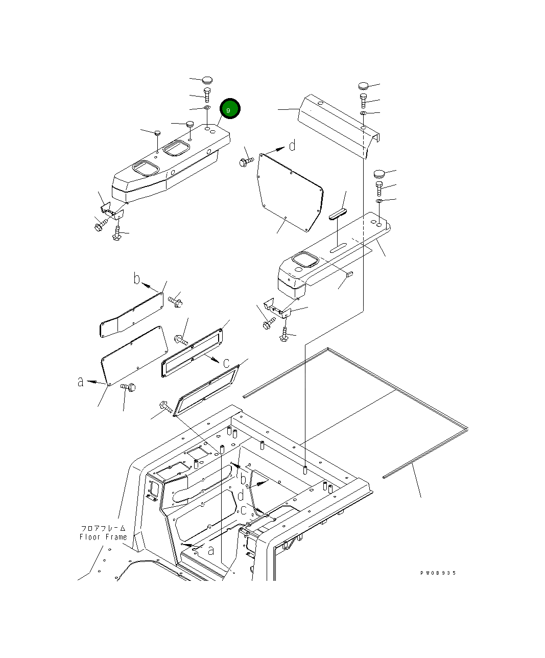 Крышка 124-54-68120  Komatsu