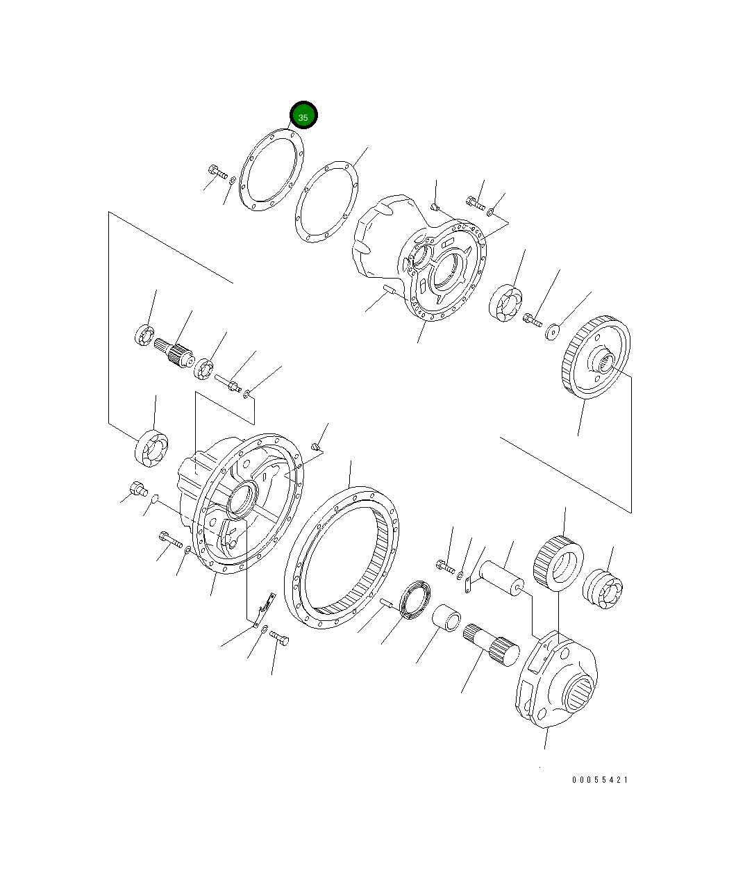 Крышка 21N-27-31320 Komatsu