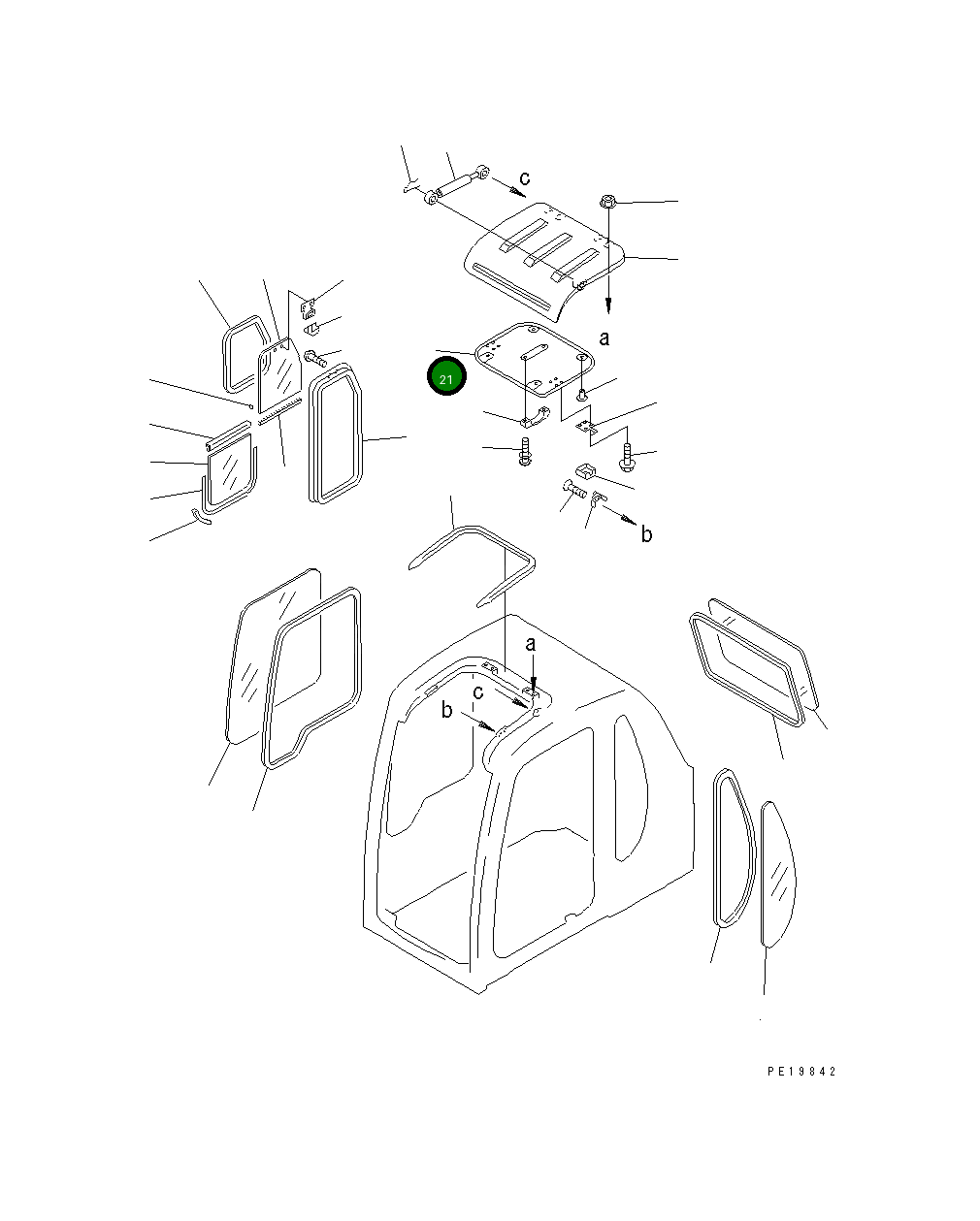 Крышка 20Y-54-36321 Komatsu