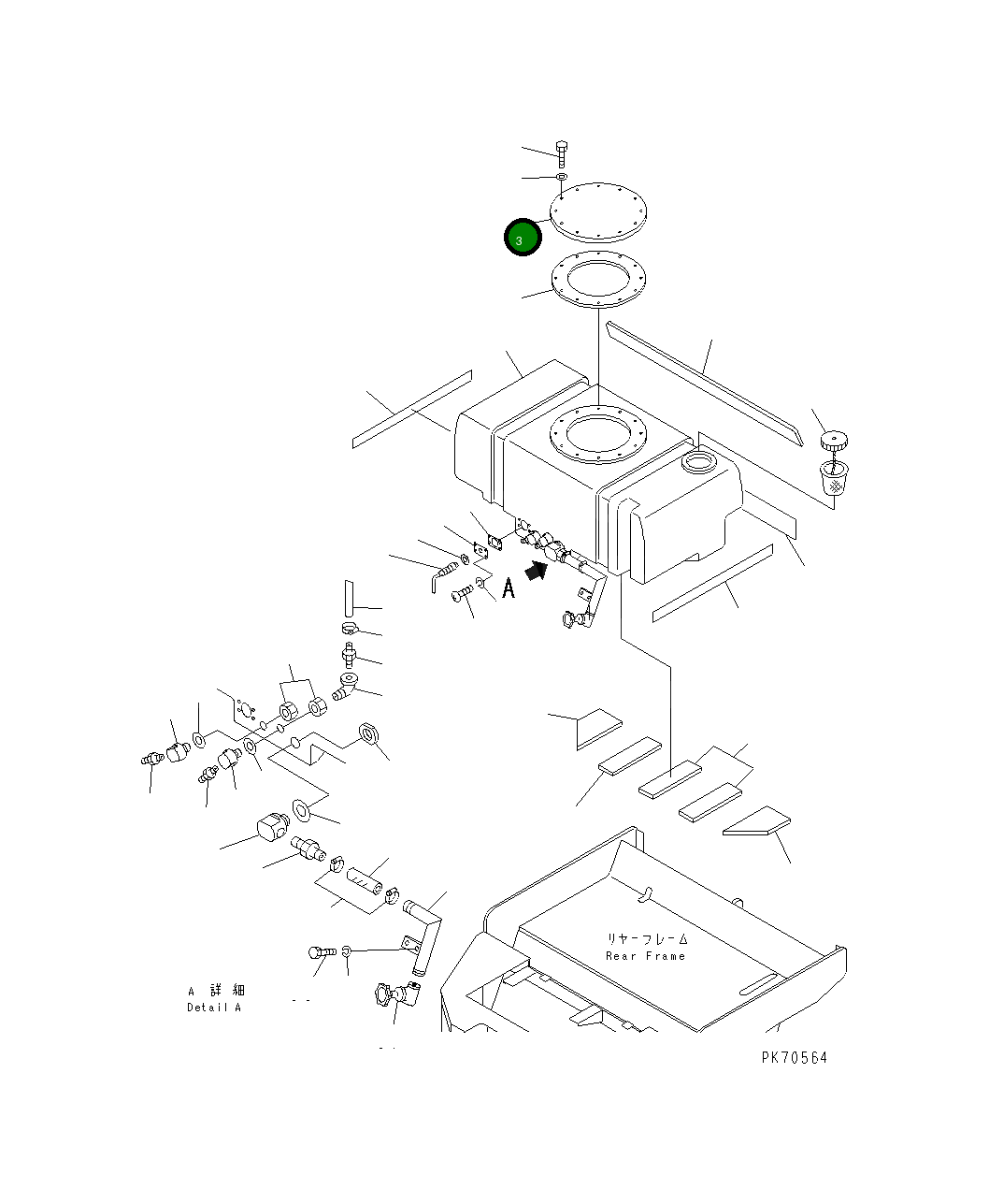 Крышка 258-80-35530  Komatsu