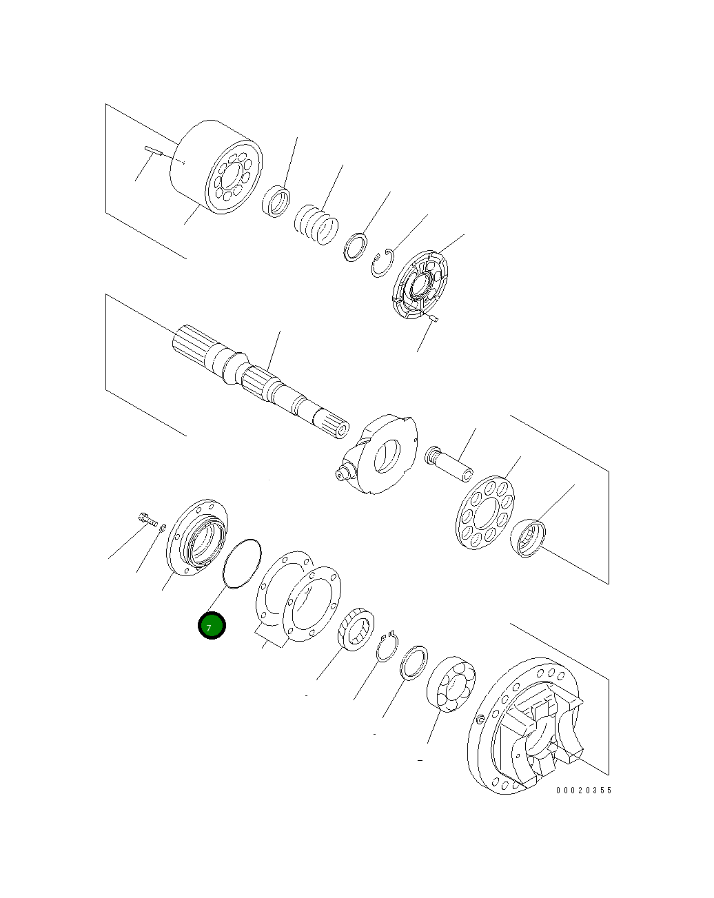 Кольцо уплотнительное (O-Ring) 07000-E2080 Komatsu