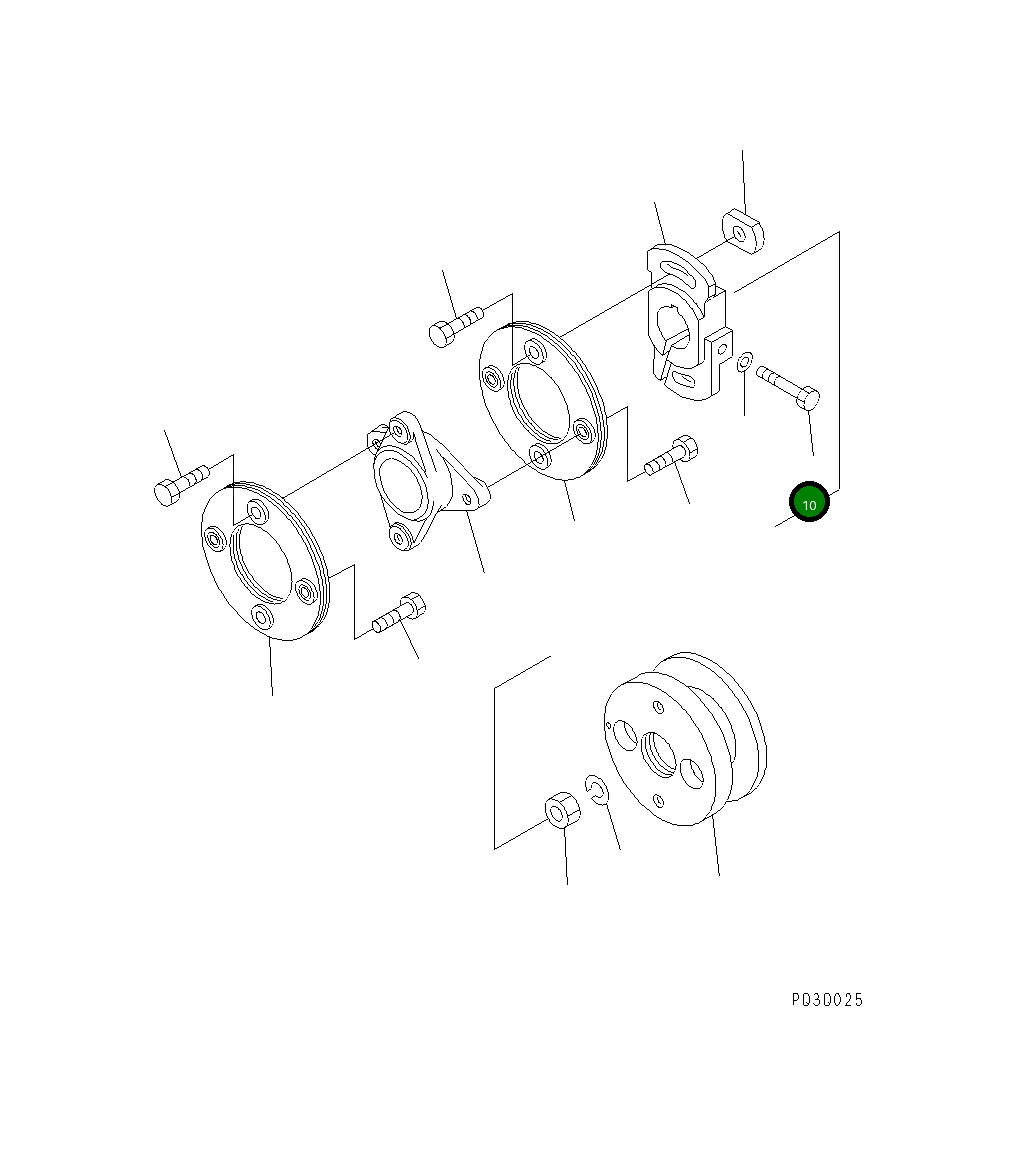 Болт DK156634-2100 Komatsu