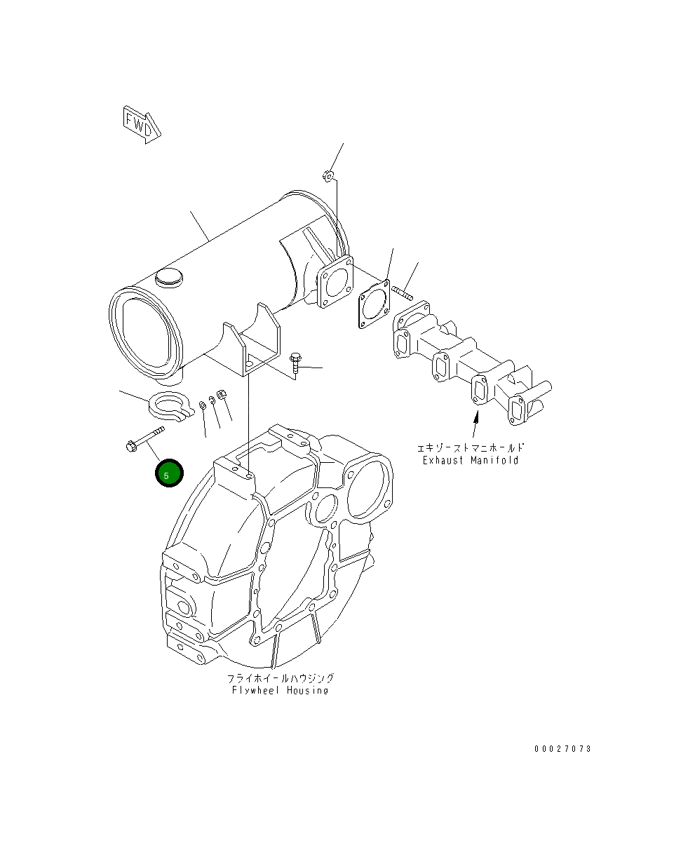 Болт 456-784  Komatsu