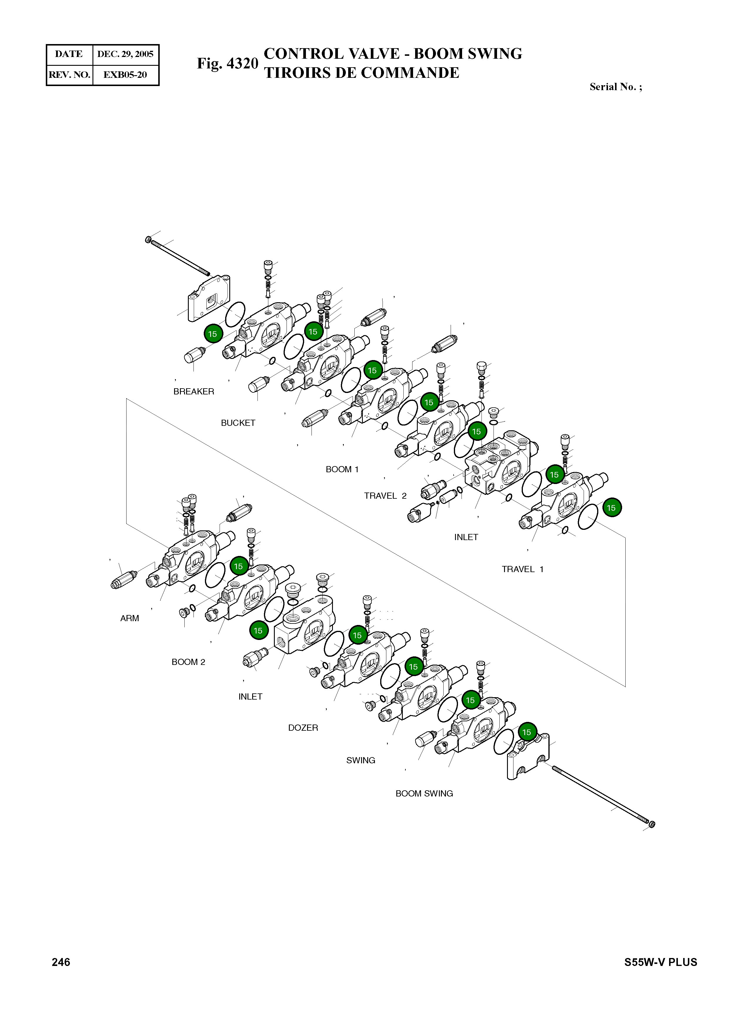 Кольцо уплотнительное (O-Ring) 1-55-228 Komatsu