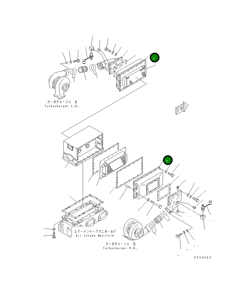 Крышка 6166-61-6380 Komatsu