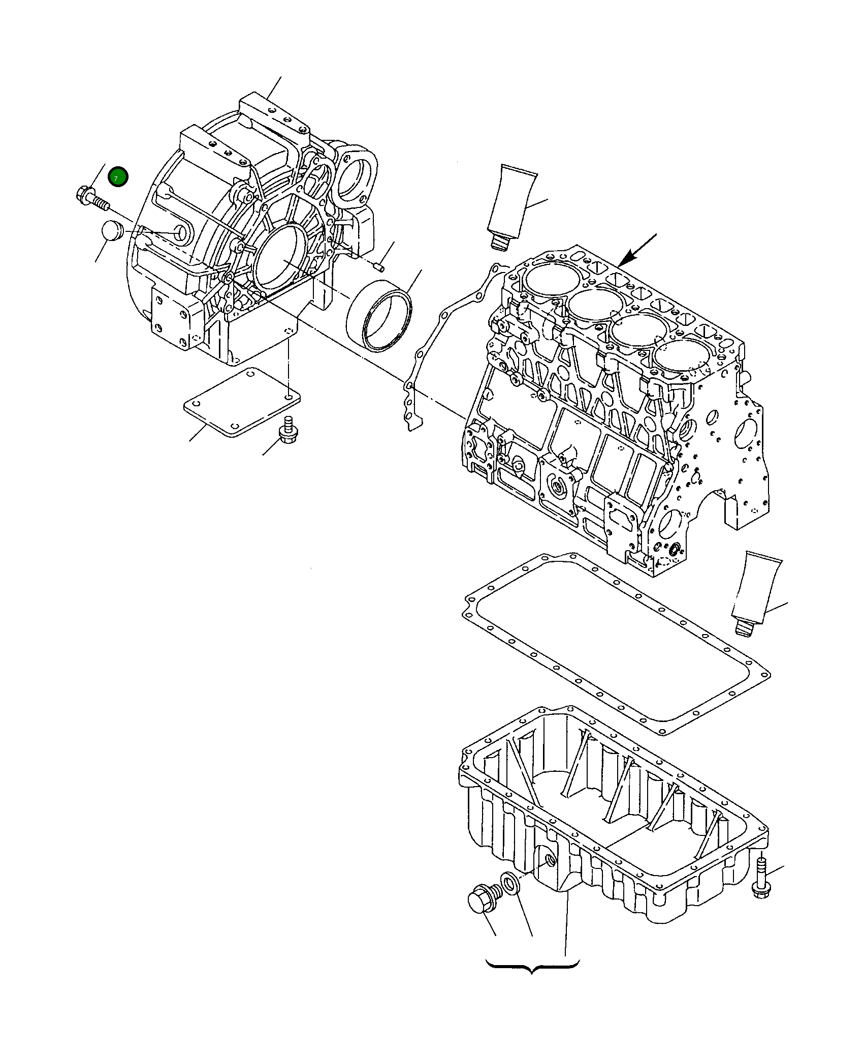 Болт YM26106-100352 Komatsu