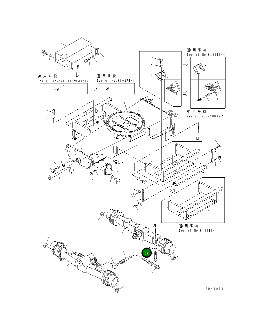 Болт 20E-47-K1261 Komatsu