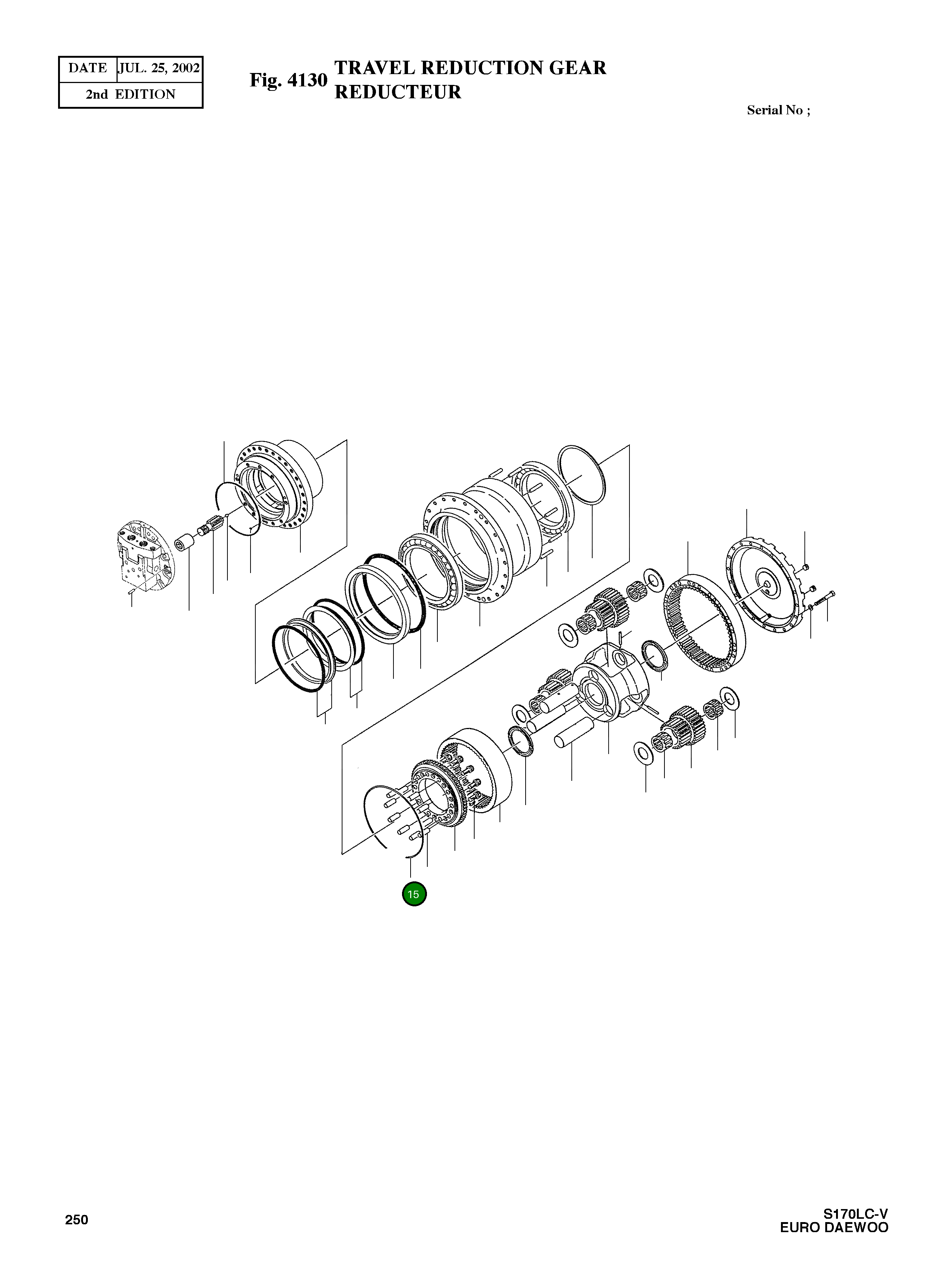 Кольцо 116966  Komatsu