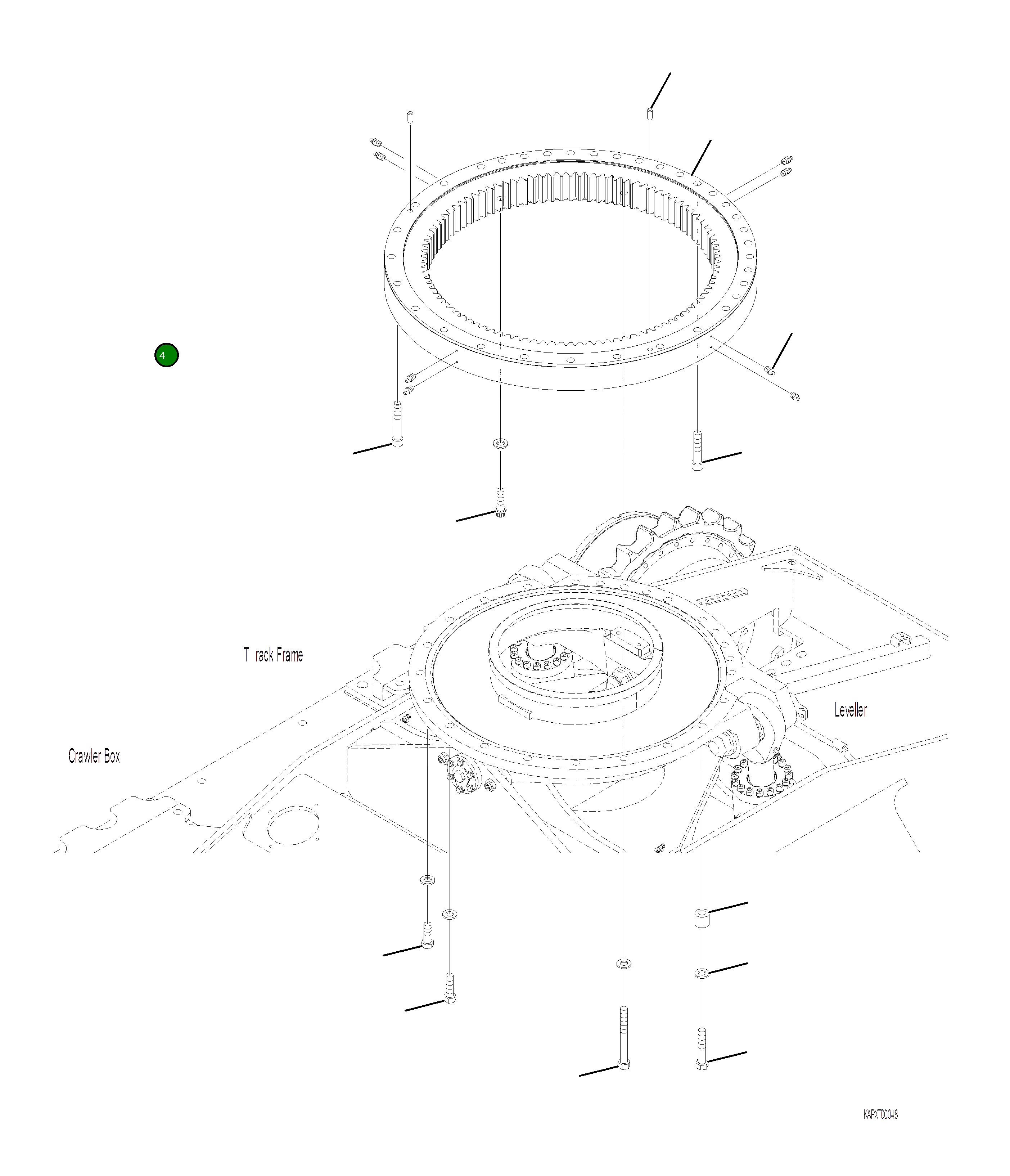 Болт 4A1-98-21120  Komatsu