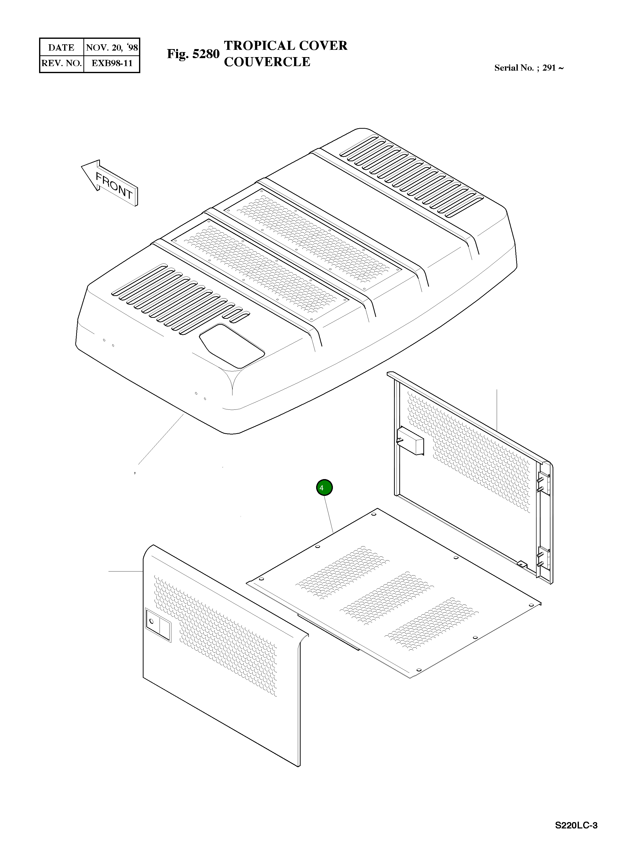 Крышка 2621-3126 Komatsu