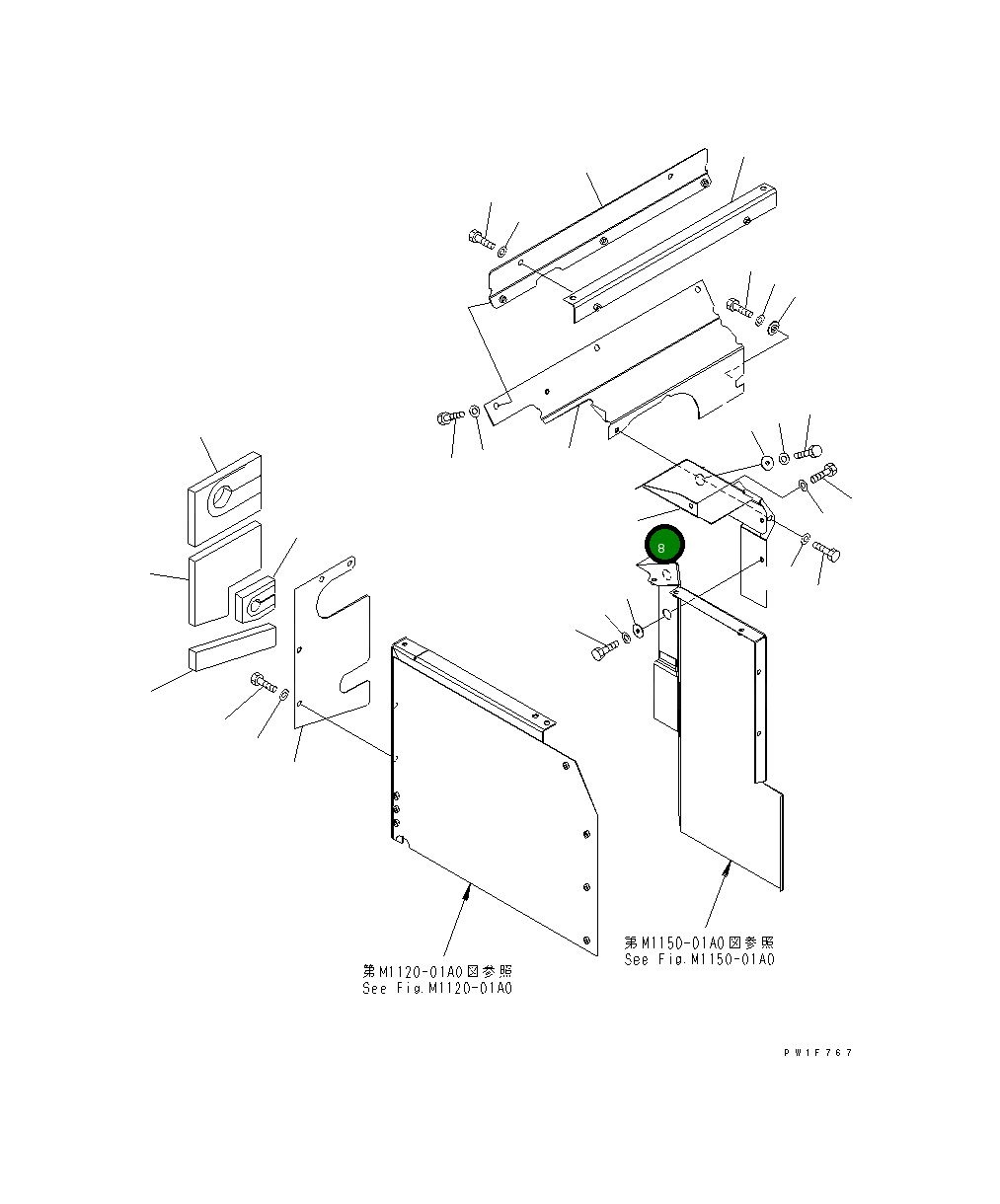 Крышка 21K-54-71541 Komatsu