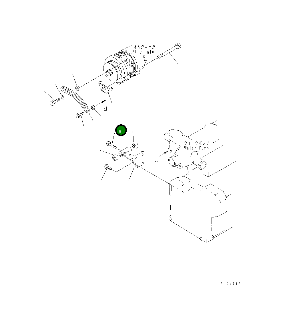 Болт 01435-20895 Komatsu