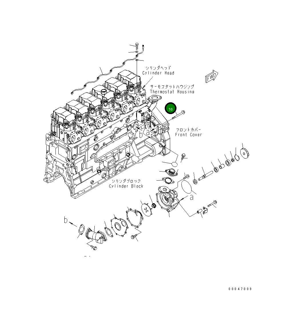 Болт 01436-01025  Komatsu
