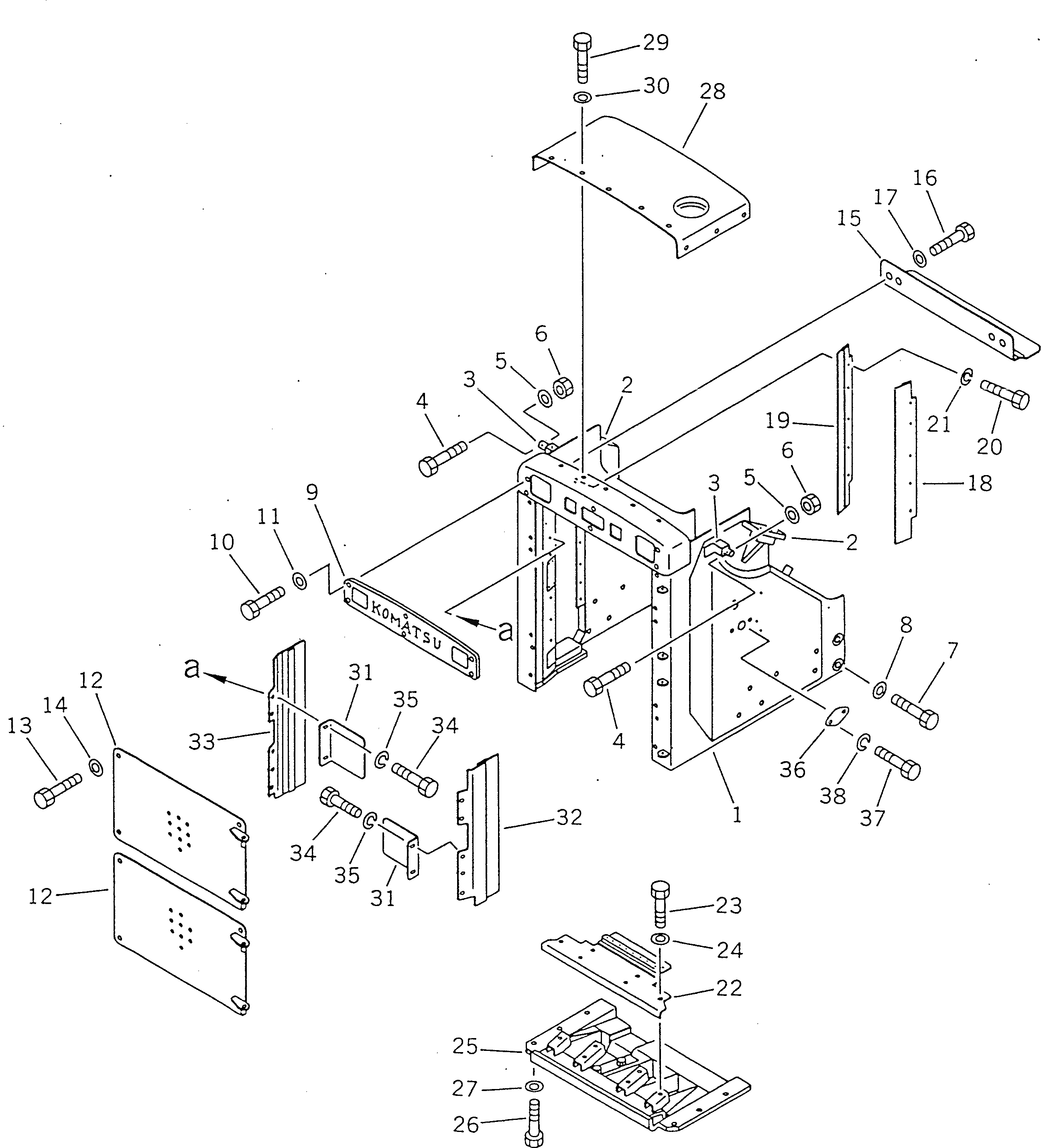 Болт 195-54-11141 Komatsu