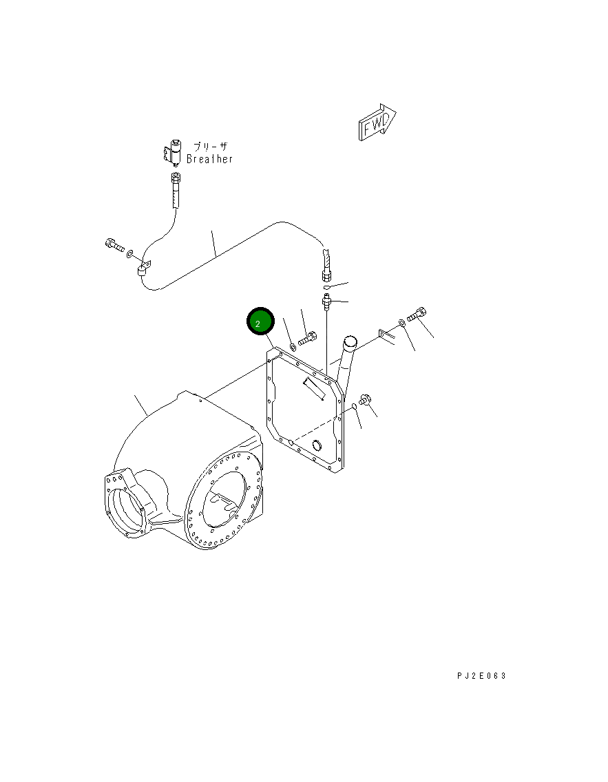 Крышка 23B-22-31254 Komatsu