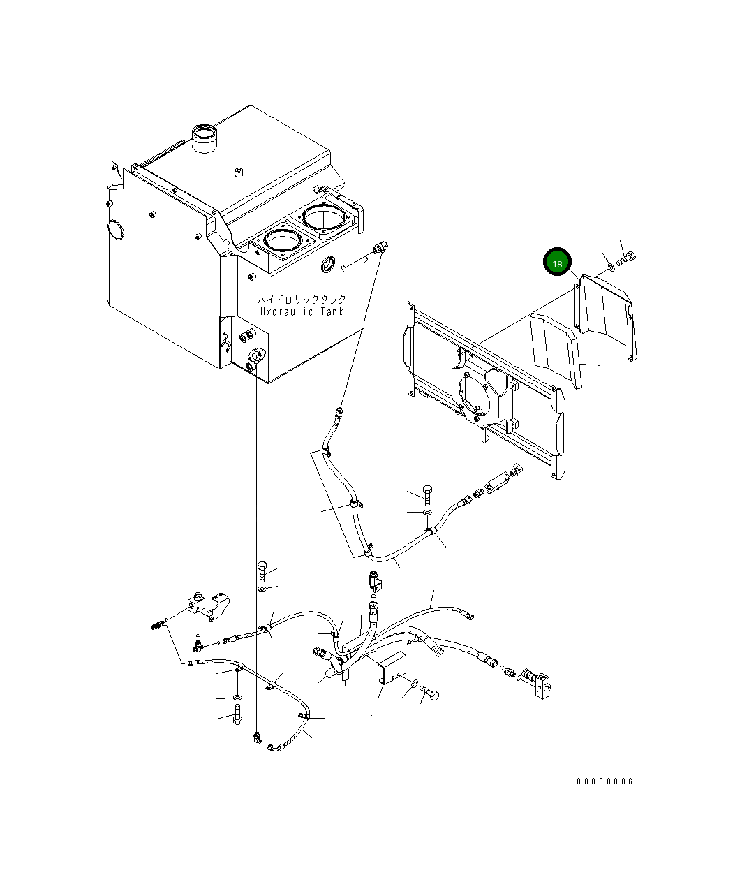 Крышка 23B-03-53250 Komatsu