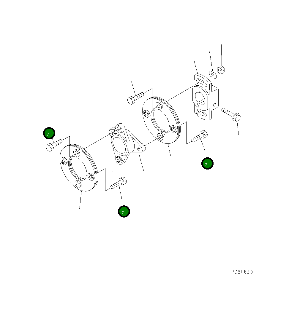 Болт DK156633-9100  Komatsu