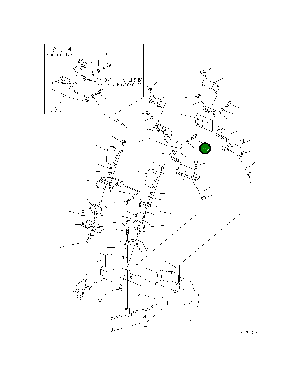 Болт YM172131-37170 Komatsu