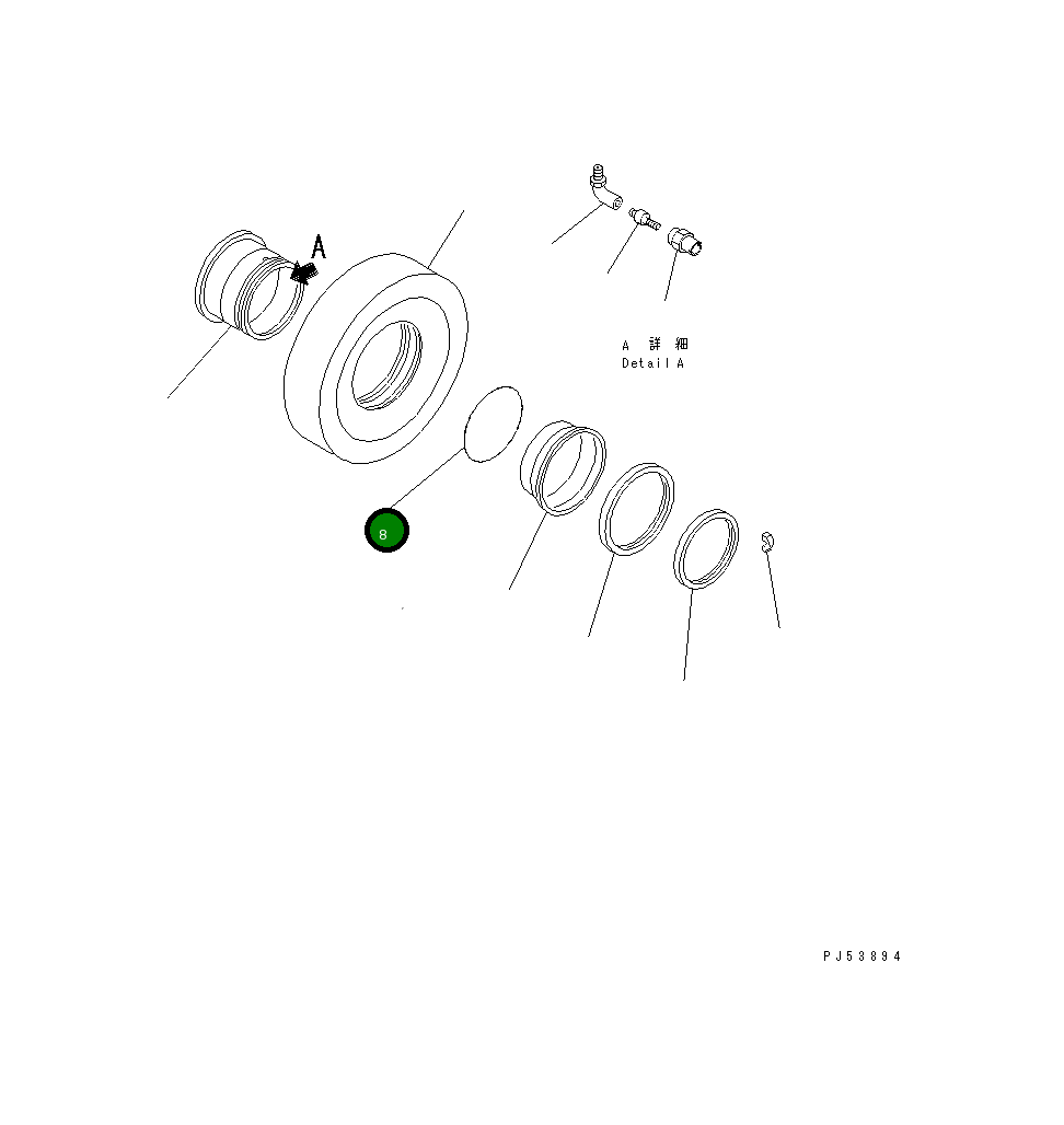Кольцо уплотнительное (O-Ring) 234-30-24130 Komatsu