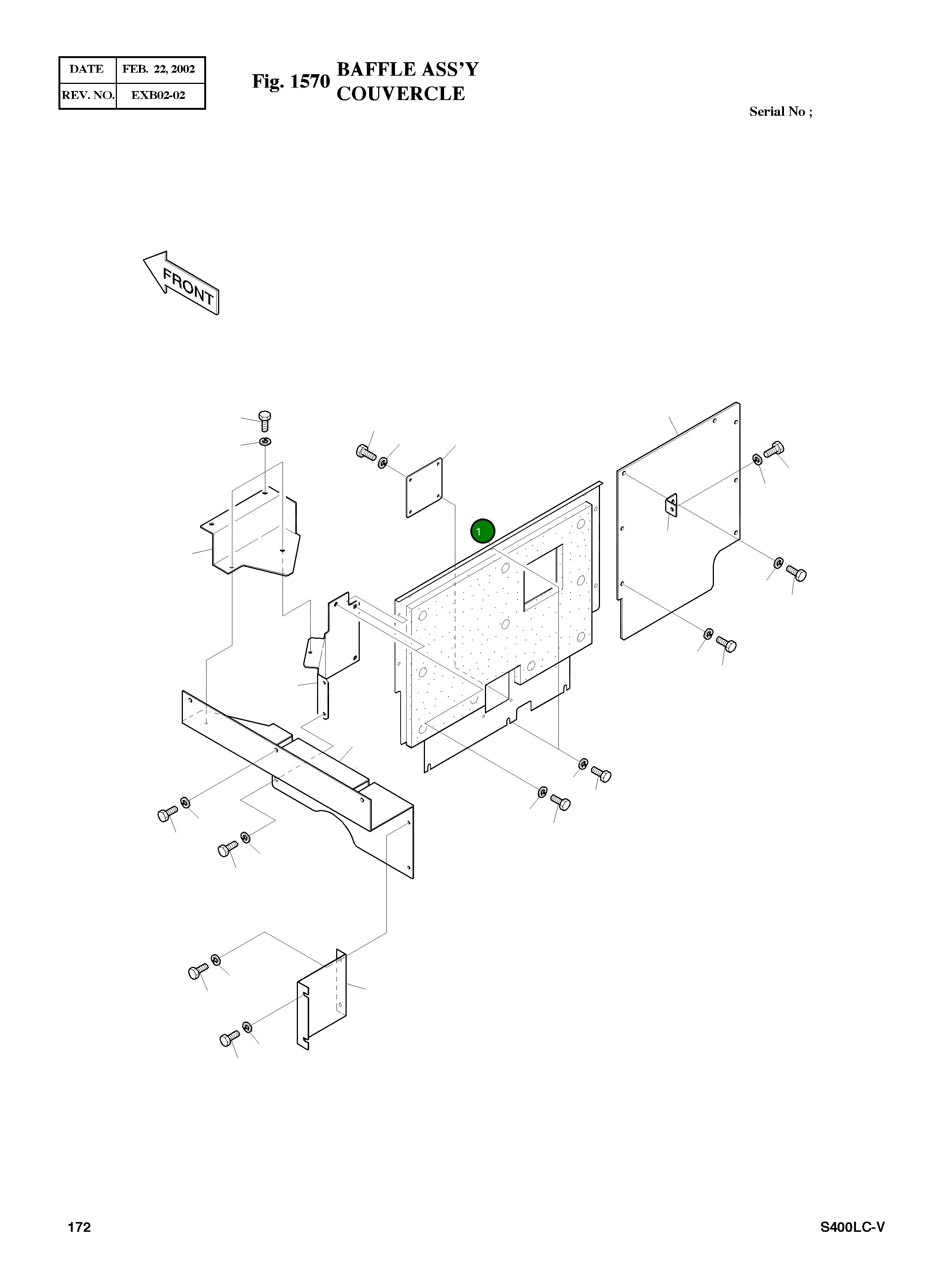 Крышка 2627-1168B Komatsu