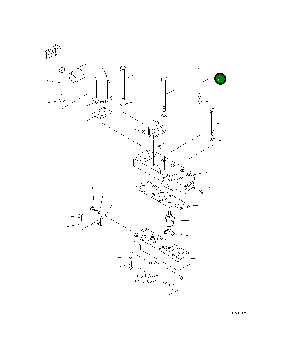 Болт 01011-81090  Komatsu