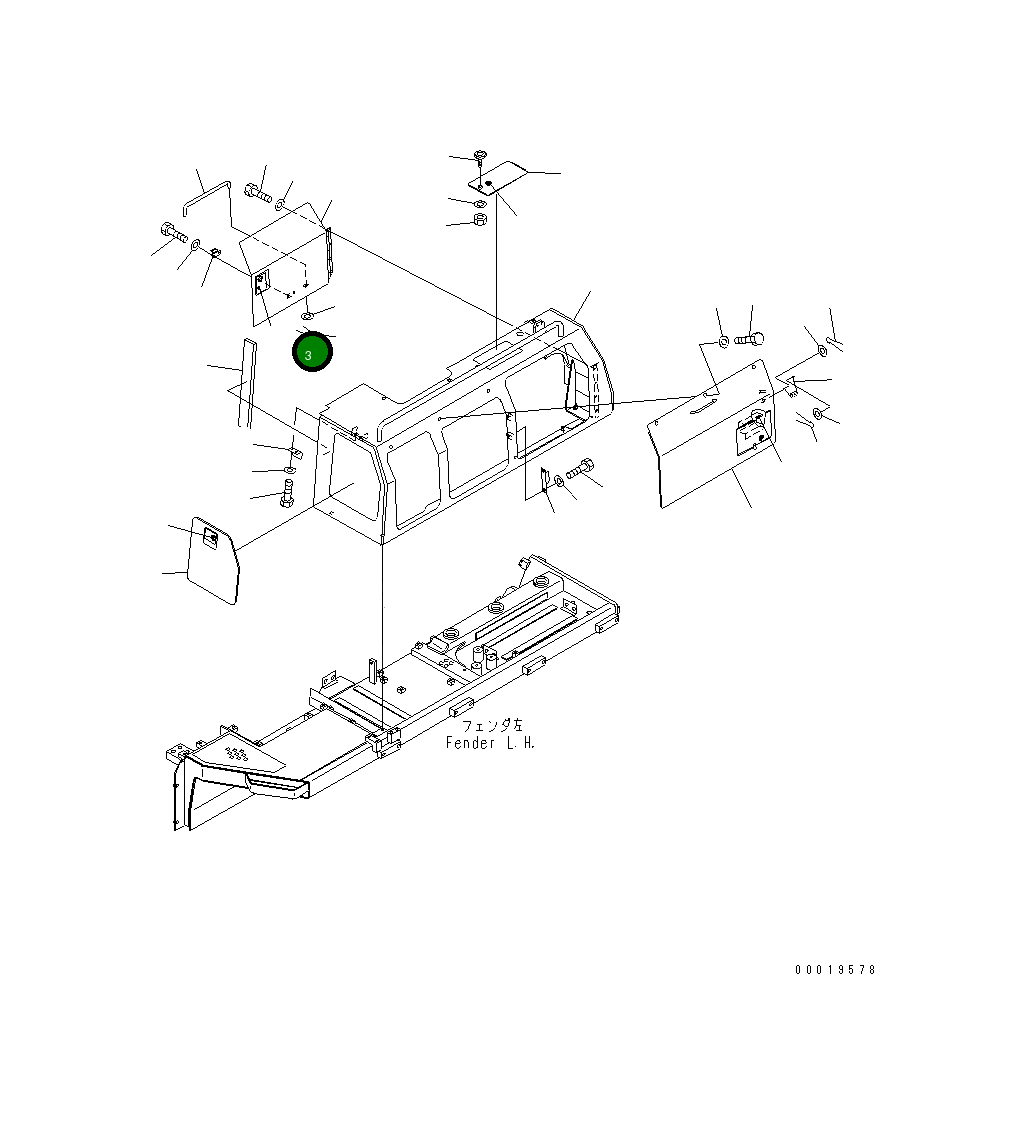 Крышка 17A-54-26840 Komatsu