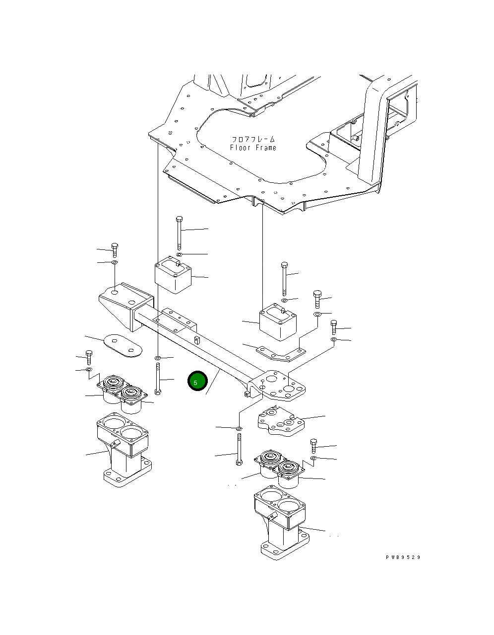 Болт 21T-09-11260 Komatsu
