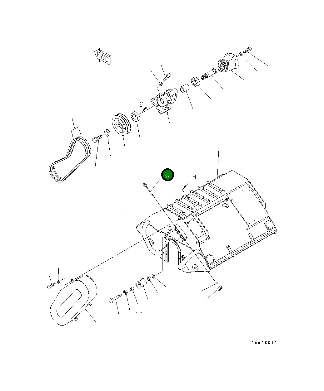 Болт FF3819-70680 Komatsu